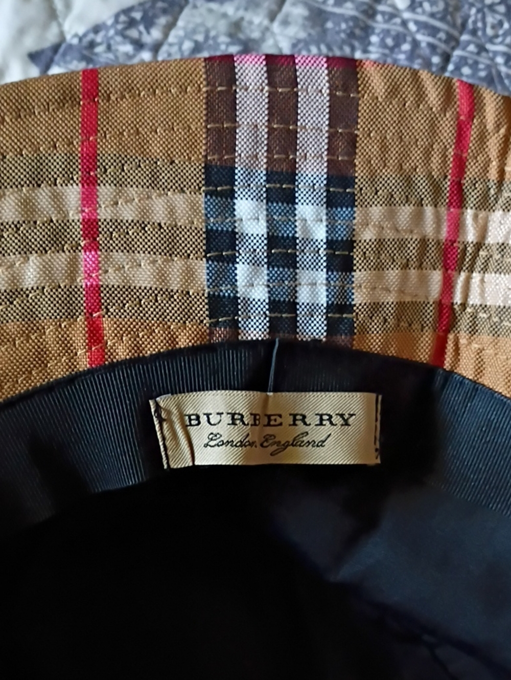 Designer Inspired Style Tan Plaid Bucket Hat - Picture 4 of 7